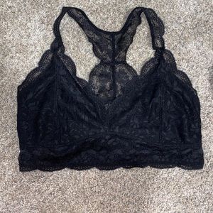 black bralette